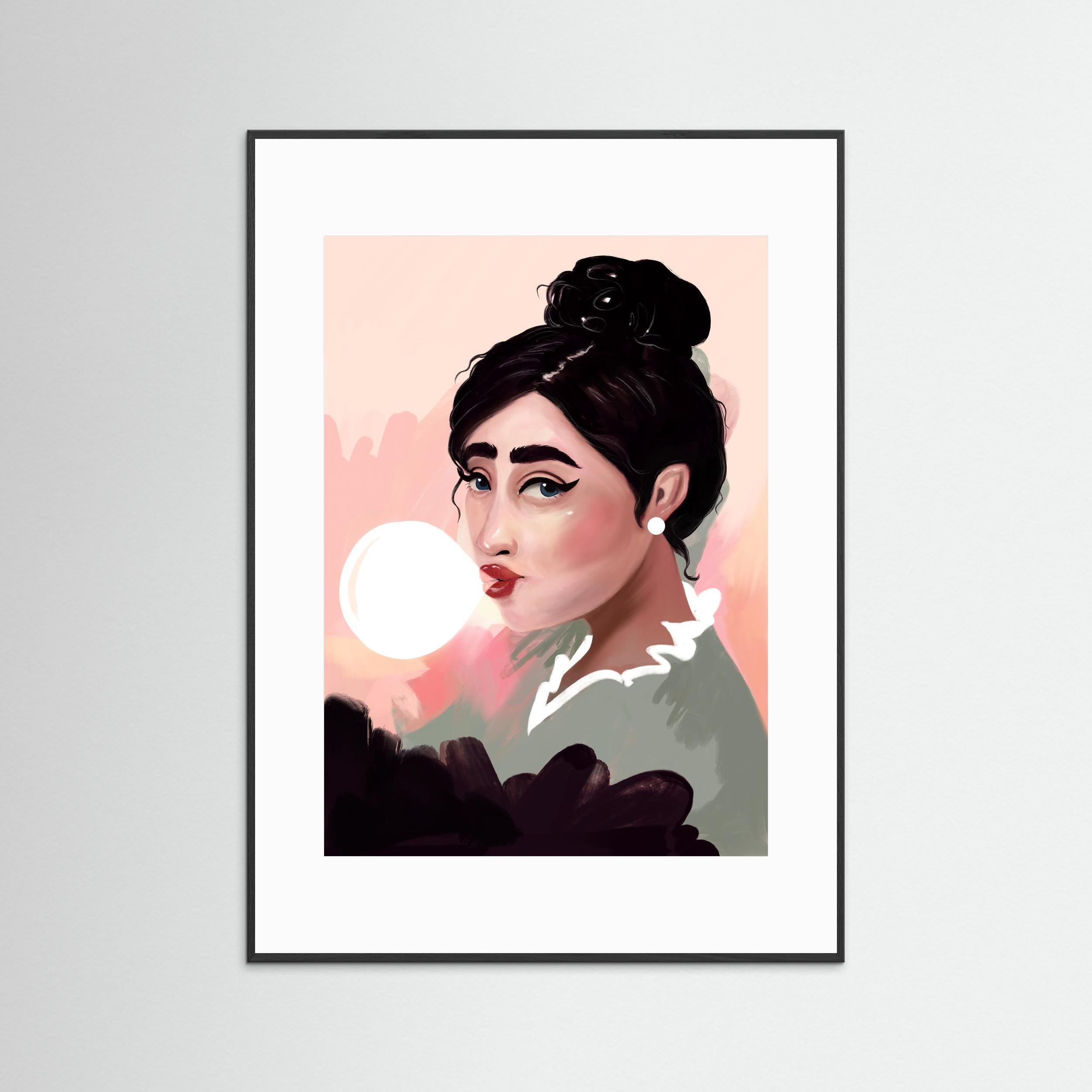 BUBBLEGUM LADY - FINE ART PRINT