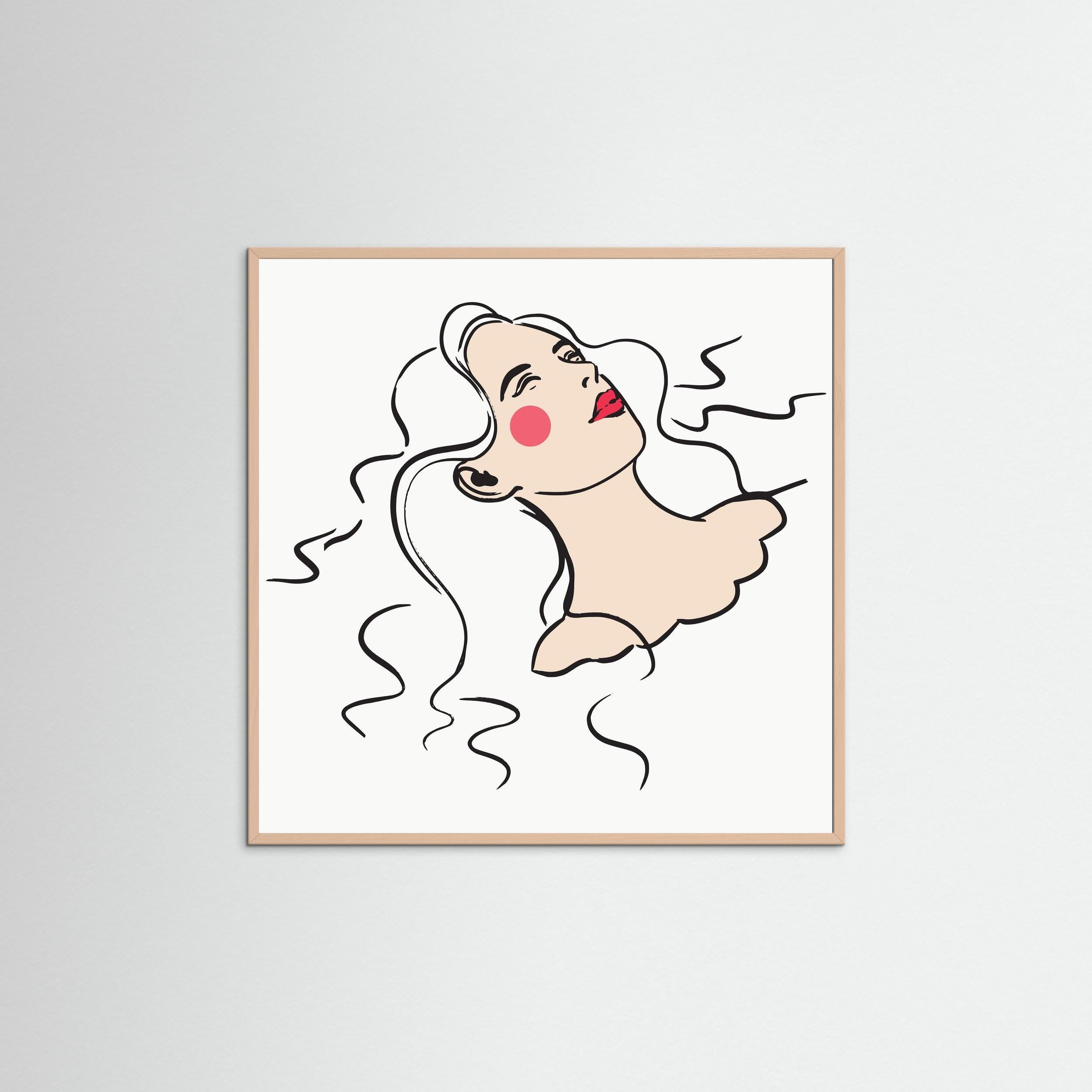 FLOATING LADY - FINE ART PRINT