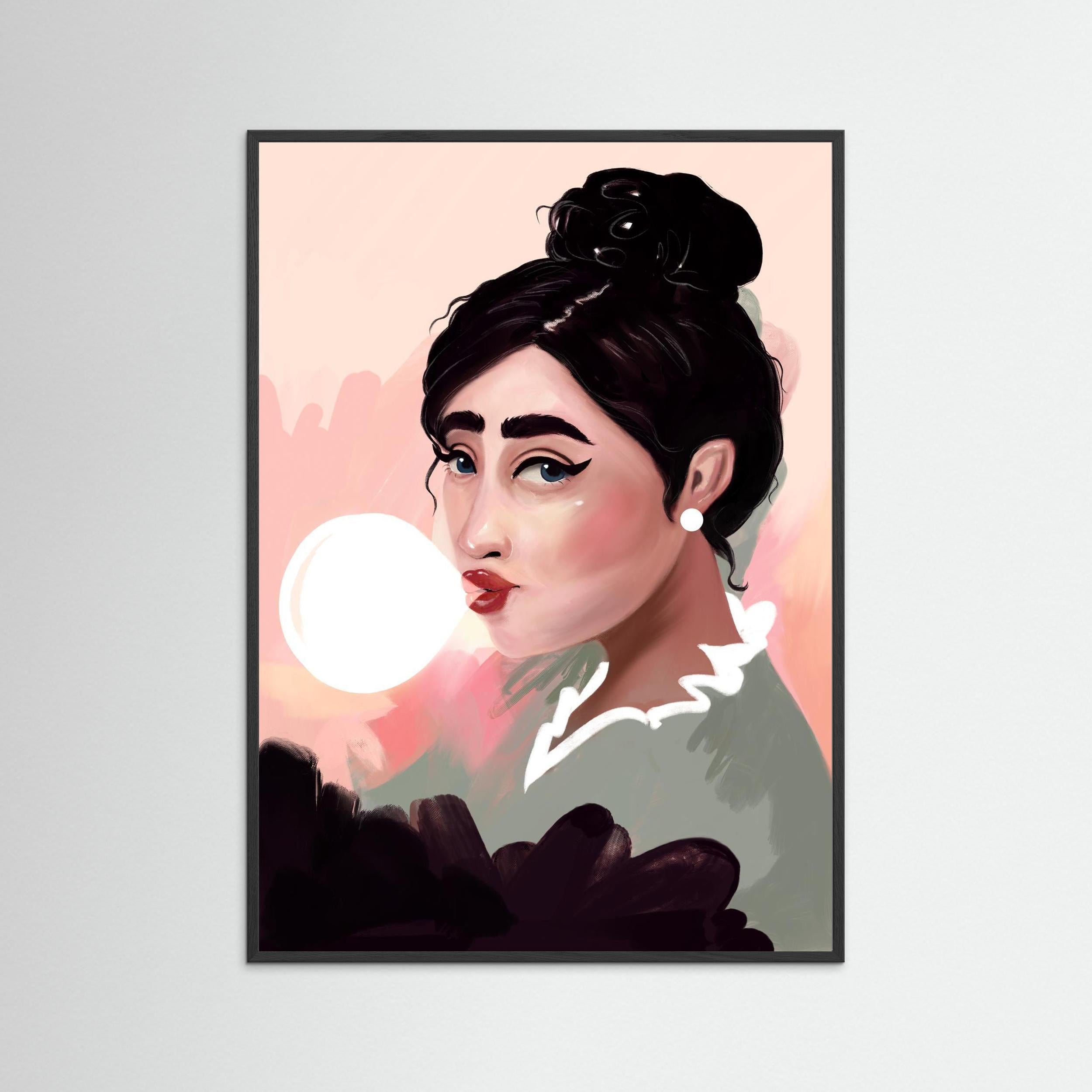 BUBBLEGUM LADY - FINE ART PRINT
