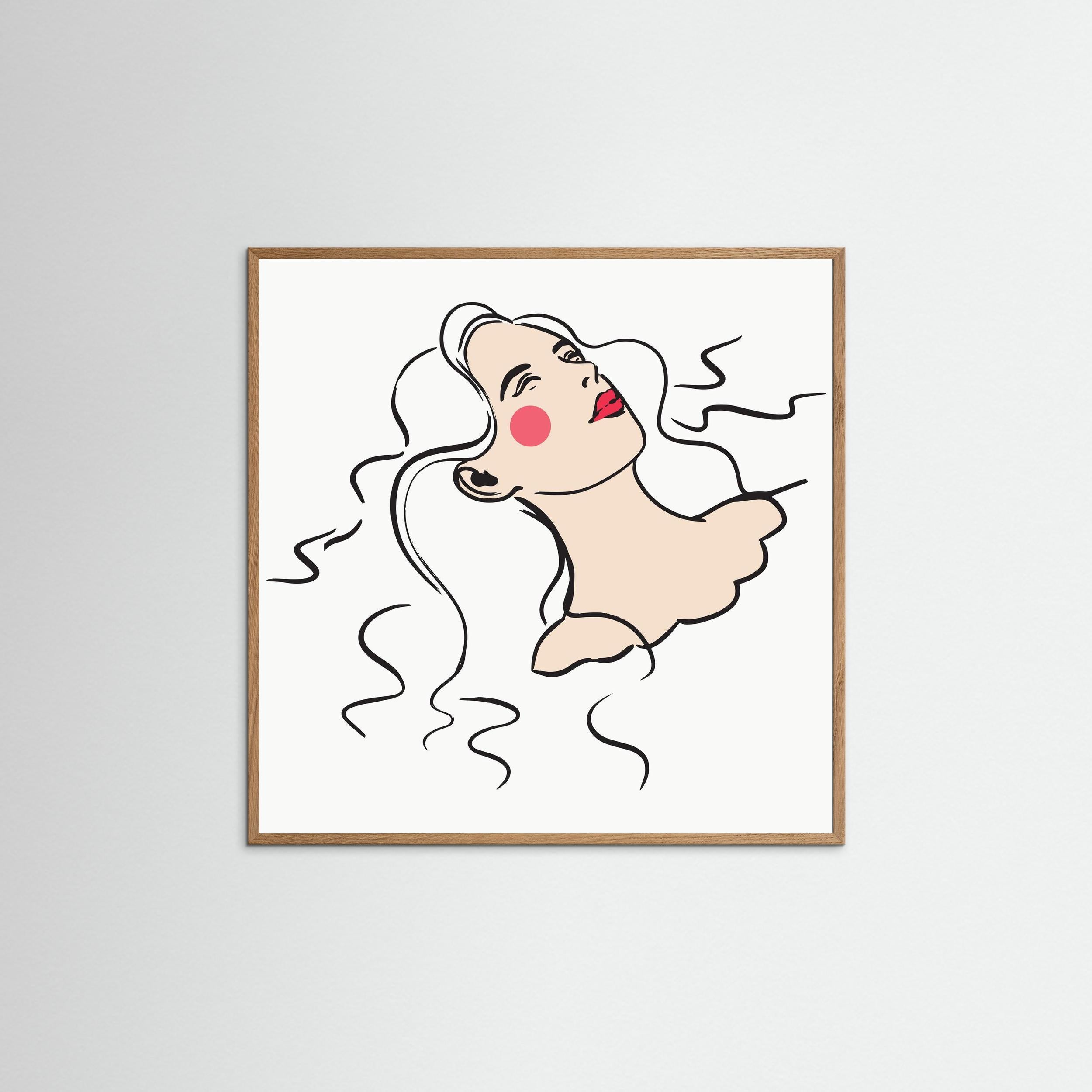 FLOATING LADY - FINE ART PRINT